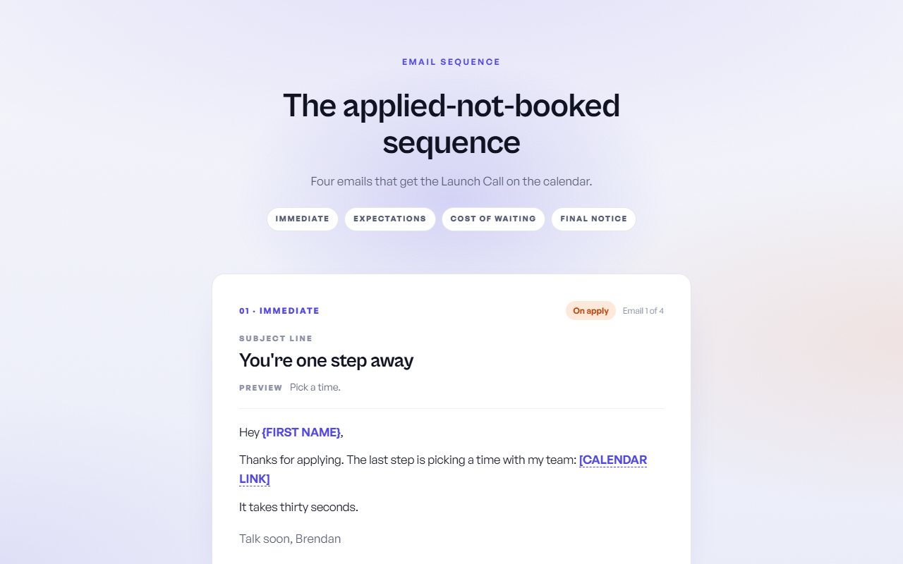 Applied-not-booked preview
