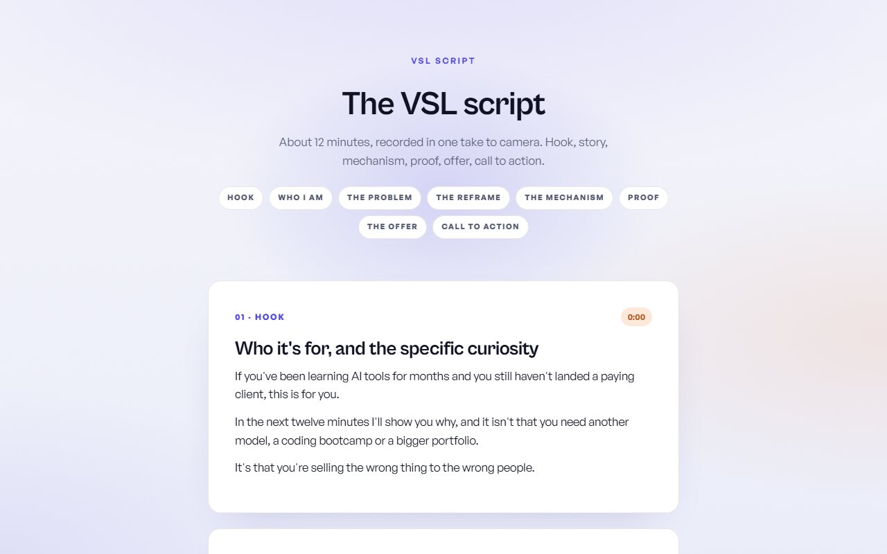 VSL script preview
